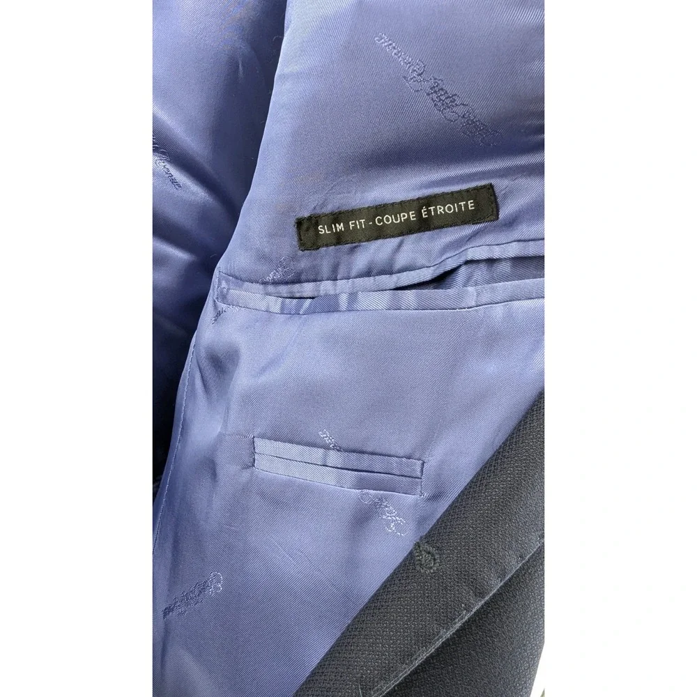 Ermenegildo Zegna Blazer Mens 42 Slim Fit‎ Navy Blue Wool Saks 5 Traveller Italy